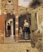 Pieter de Hooch The Courtyard of a House in Delft china oil painting artist